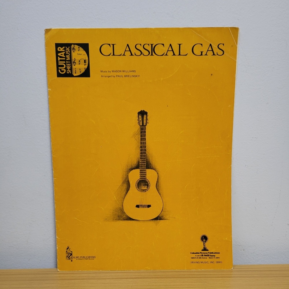 Classical Gas Guitar Sheet Music by Mason Williams 1967